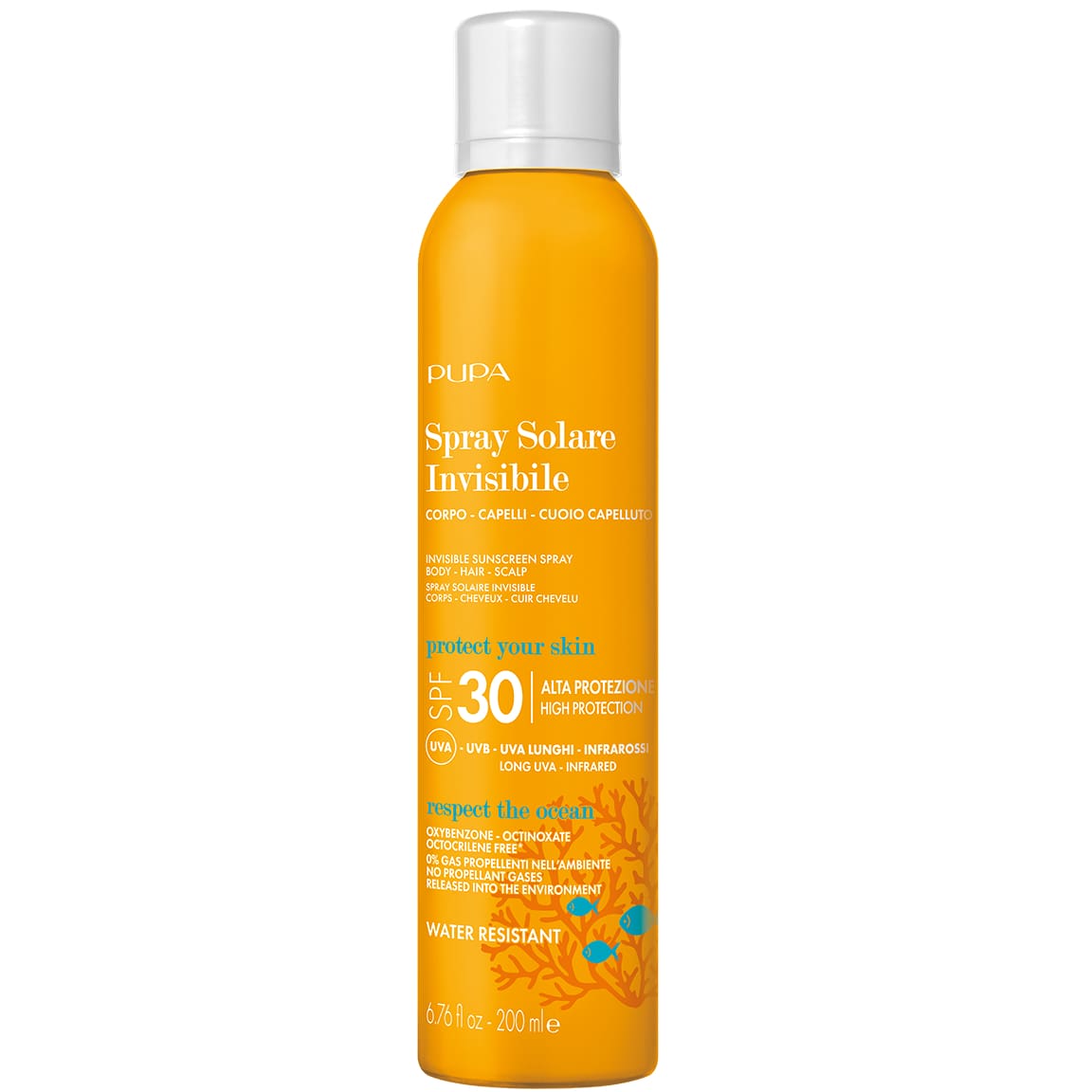 Pupa - Spray Solaire Invisible Corps Cheveux cuir chevelu SPF 30 - 200 ml